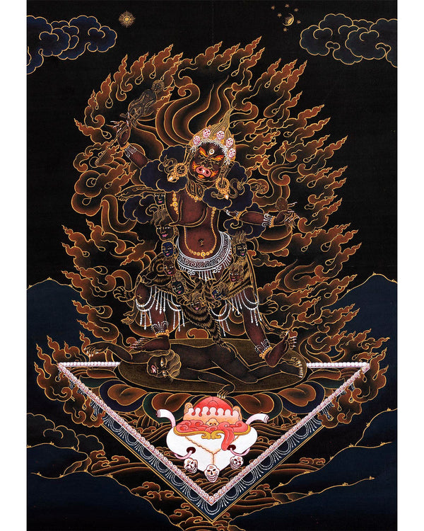 Ekajati Thangka | Tibetan Mahakala Art (includes Brocade)