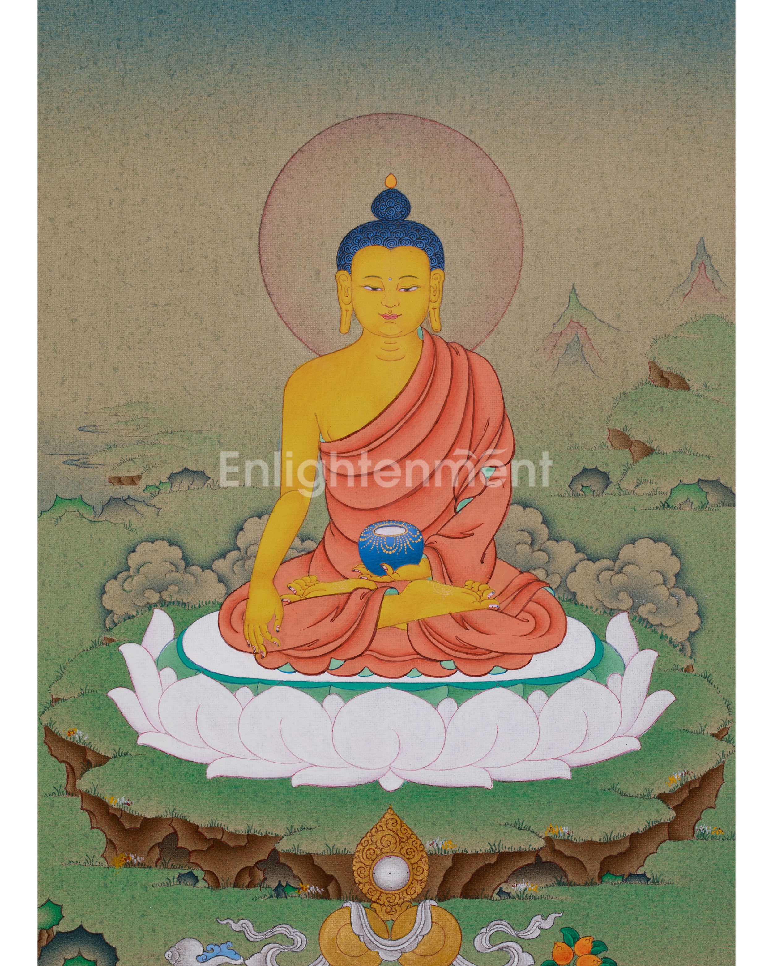 Enlightenment Shakyamuni Buddha Thangka