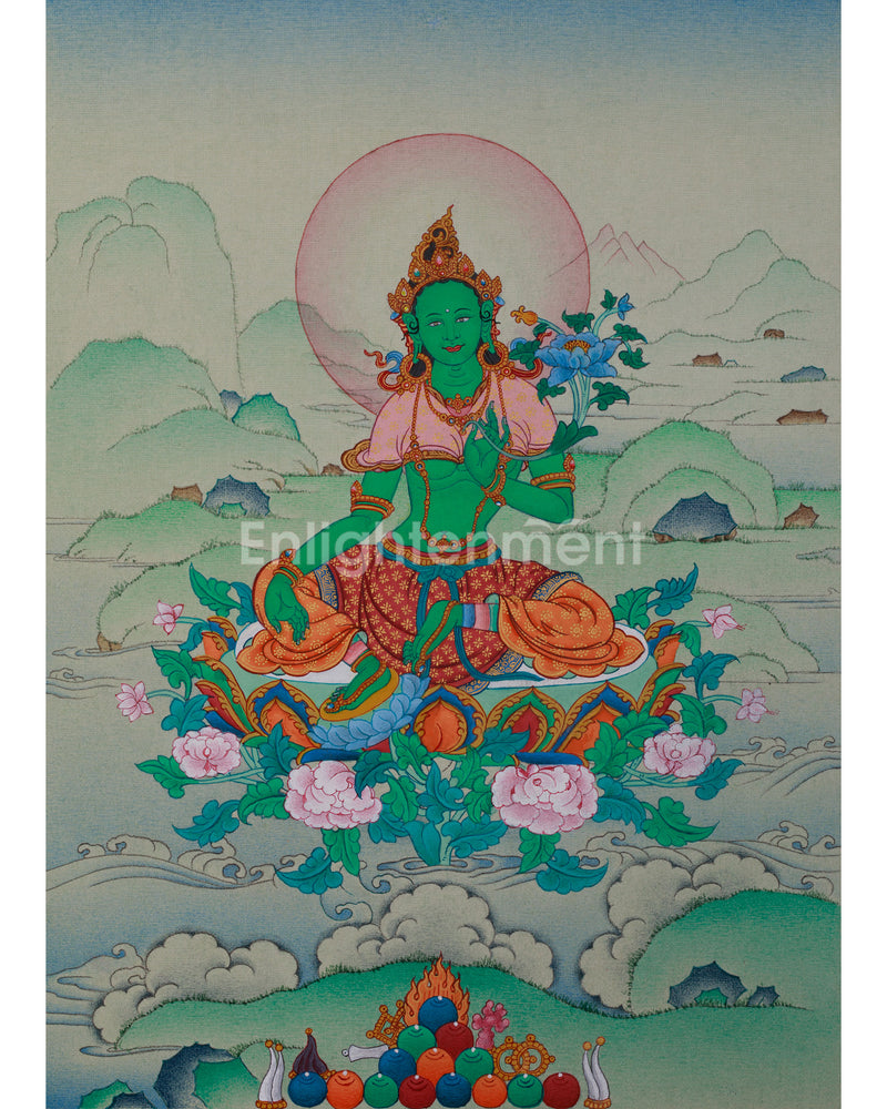 Female Buddha Green Tara