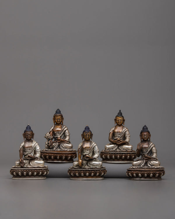 Pancha Buddha Set Statues