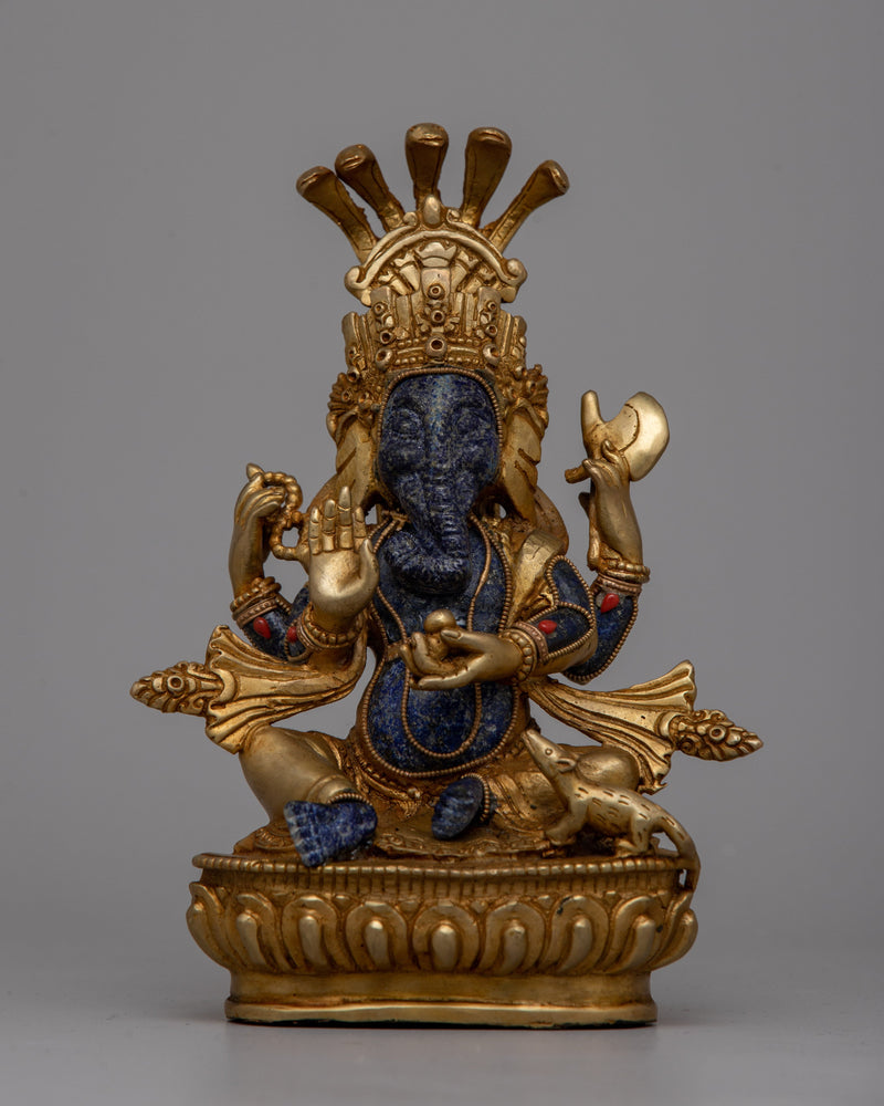 Lapis Lazuli Ganesha Statue