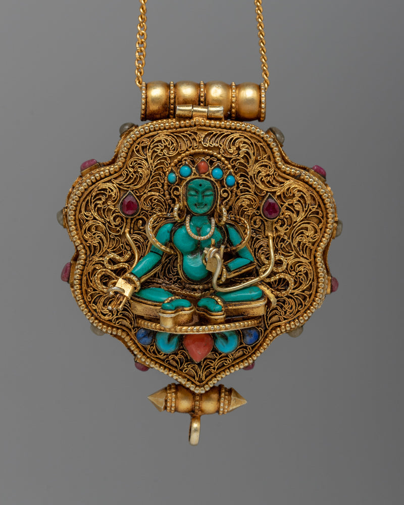 Green Tara Ghau Box Locket