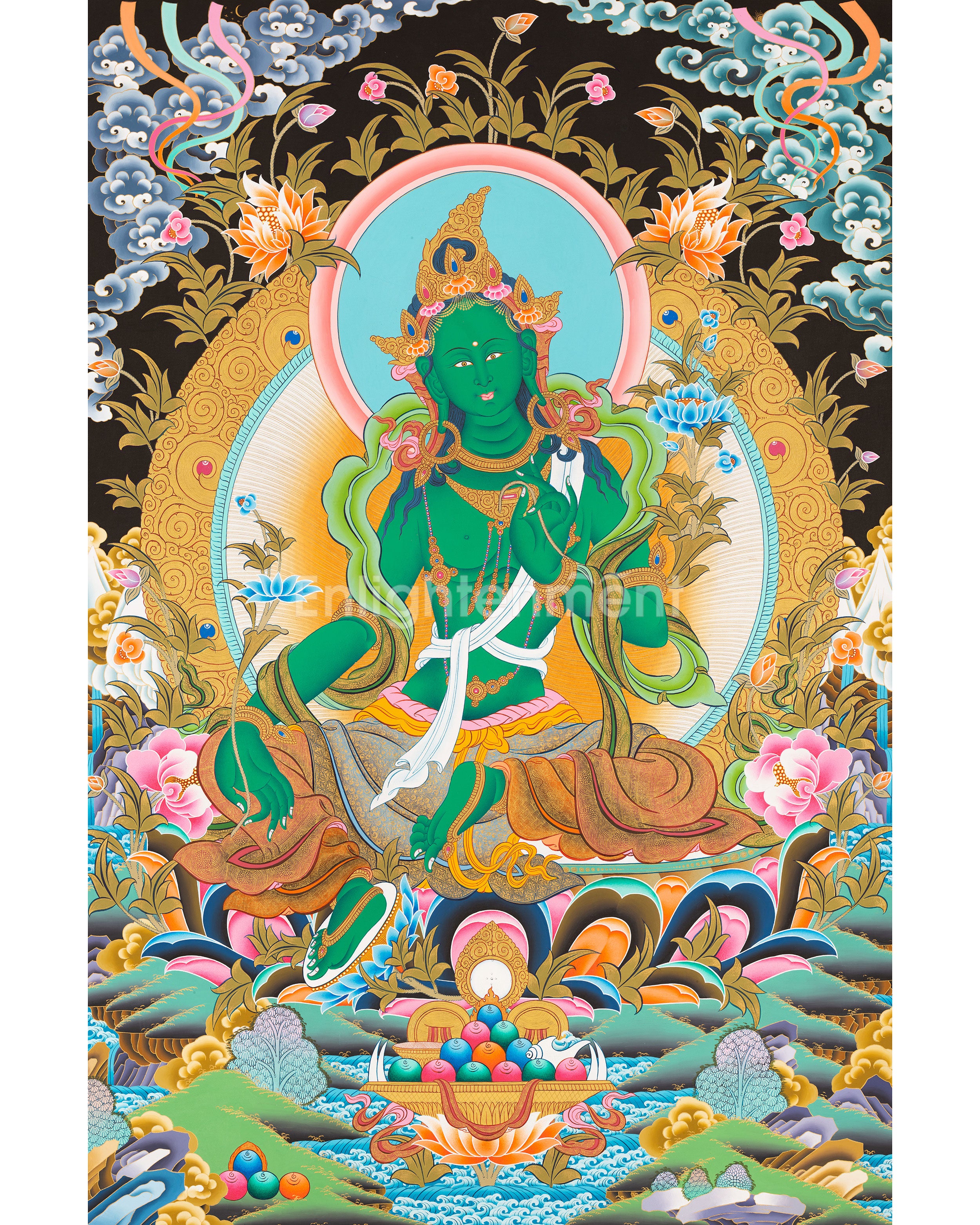 Goddess Green Tara Thangka 