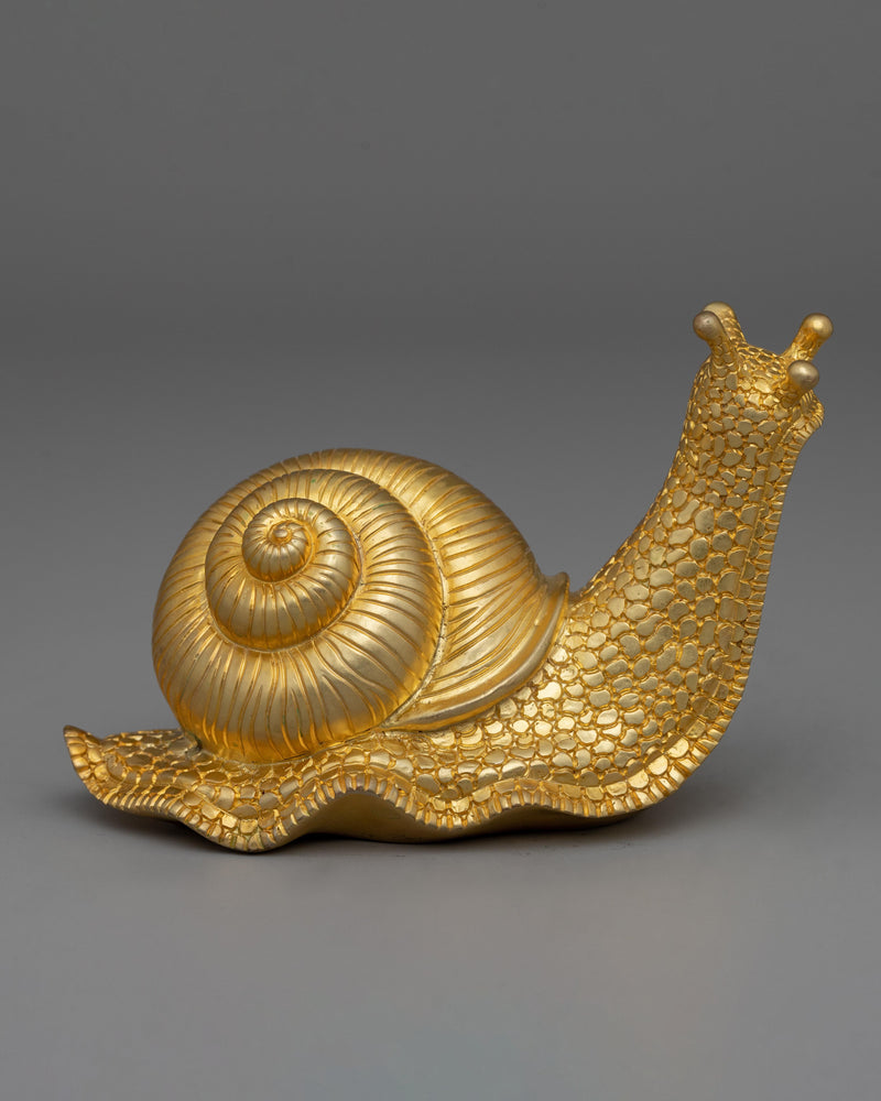 Gold Snail Home Decor