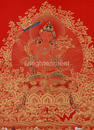 Gold Thangka of Manjushri