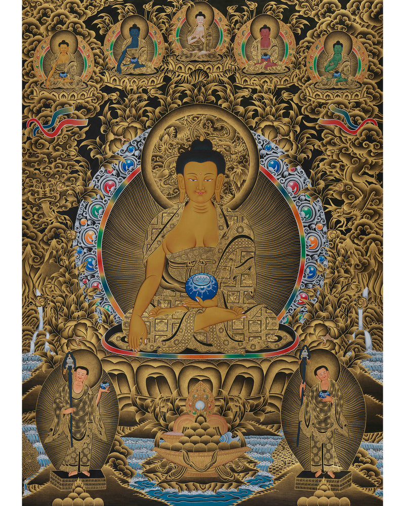 Gold Thangka of Shakyamuni Buddha