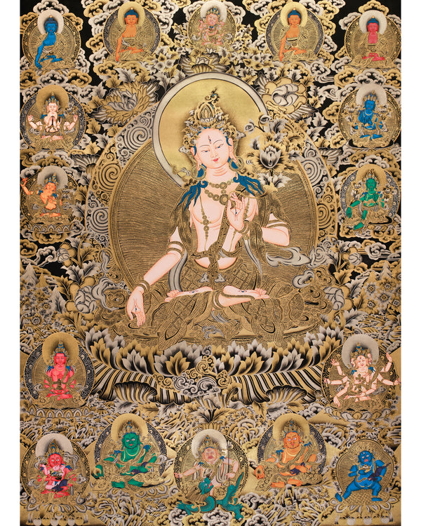 Gold Thangka of White Tara