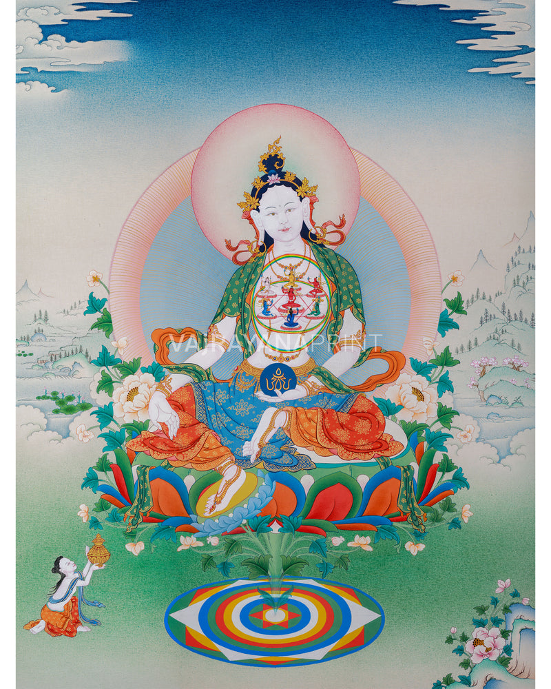 Magnificent Thangka Print of Goma Devi | Dakini Thangka for Practice