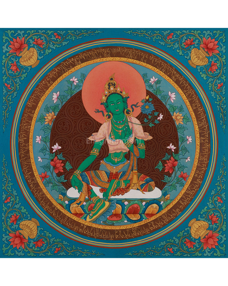 Green Tara Mantra Mandala