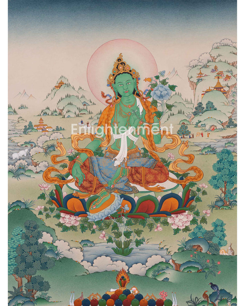 Green Tara Thangka