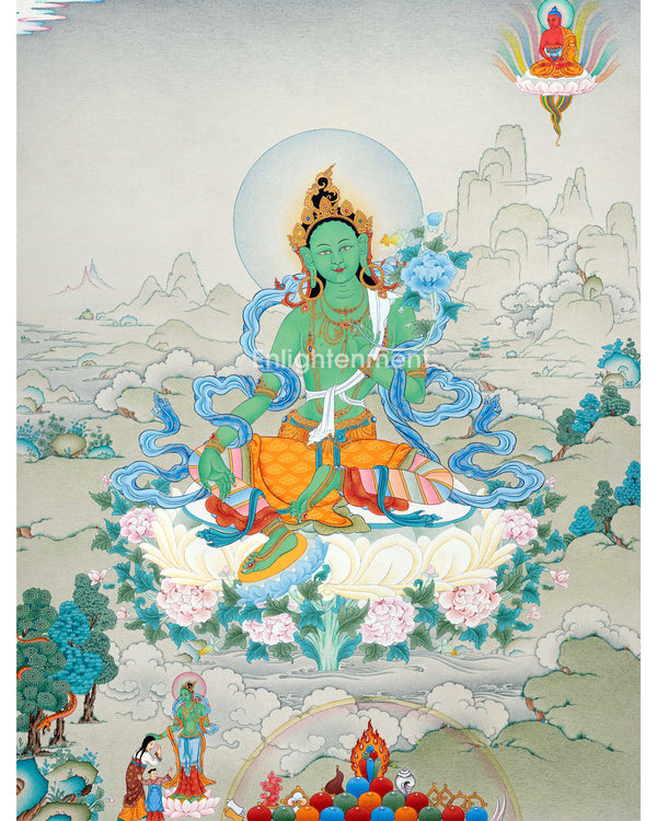 Mother Green Tara Thangka