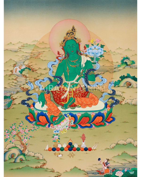 Goddess Green Tara Thangka Print
