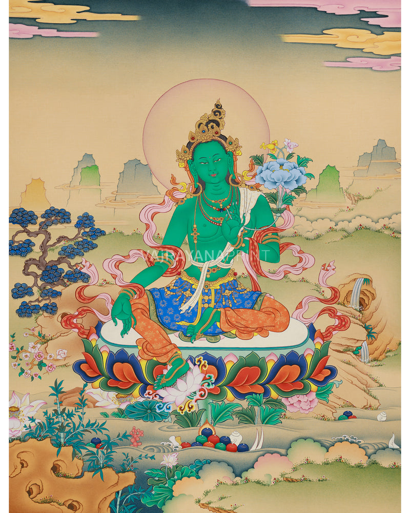 Green Tara Buddhist Art