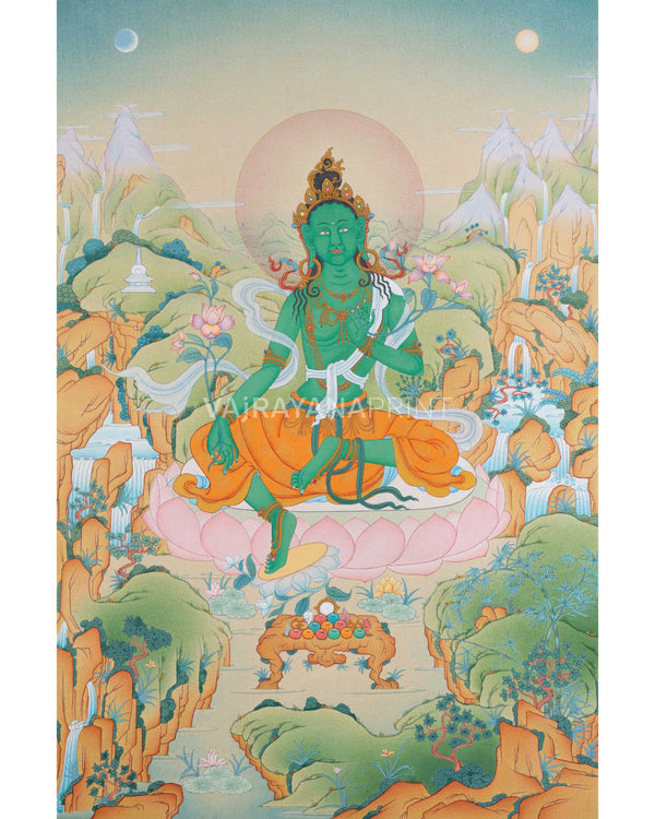Buddhist Arya Tara Thangka Print