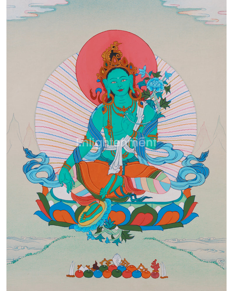 Perfect Green Tara Meditation Thangka