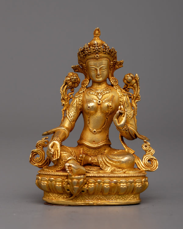 Machine-Made Green Tara Statue