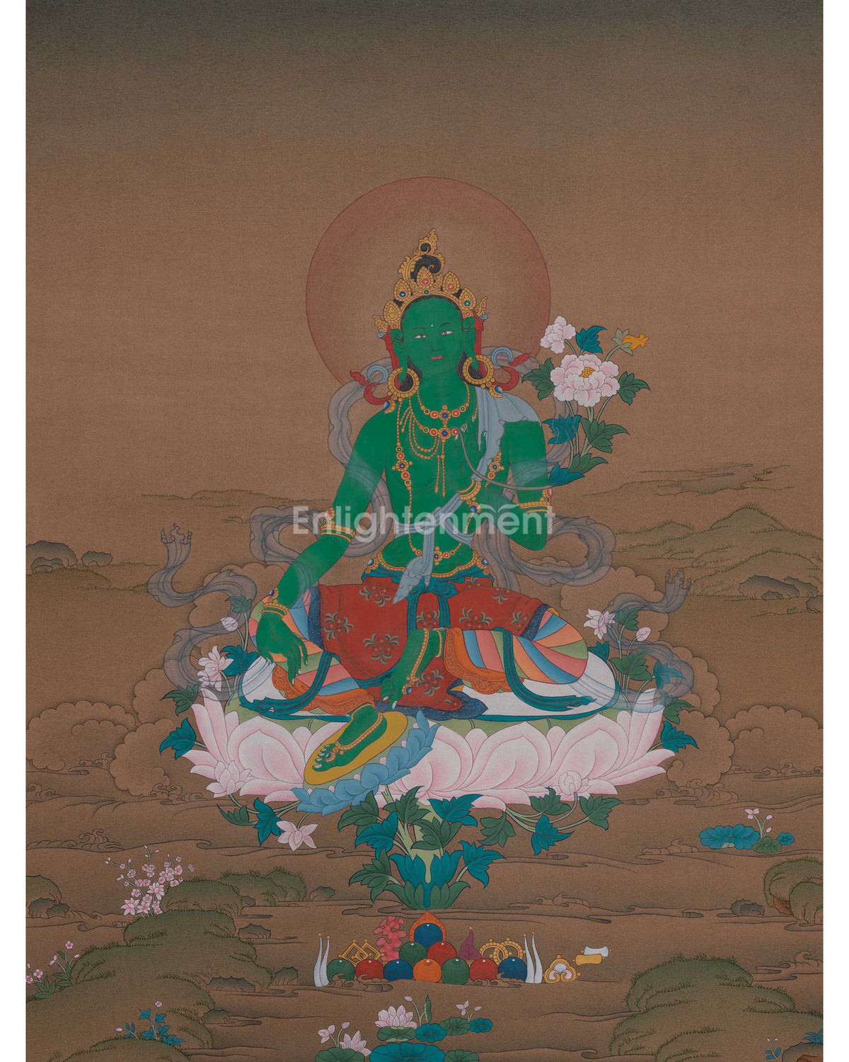 Green Tara Buddhist Painting