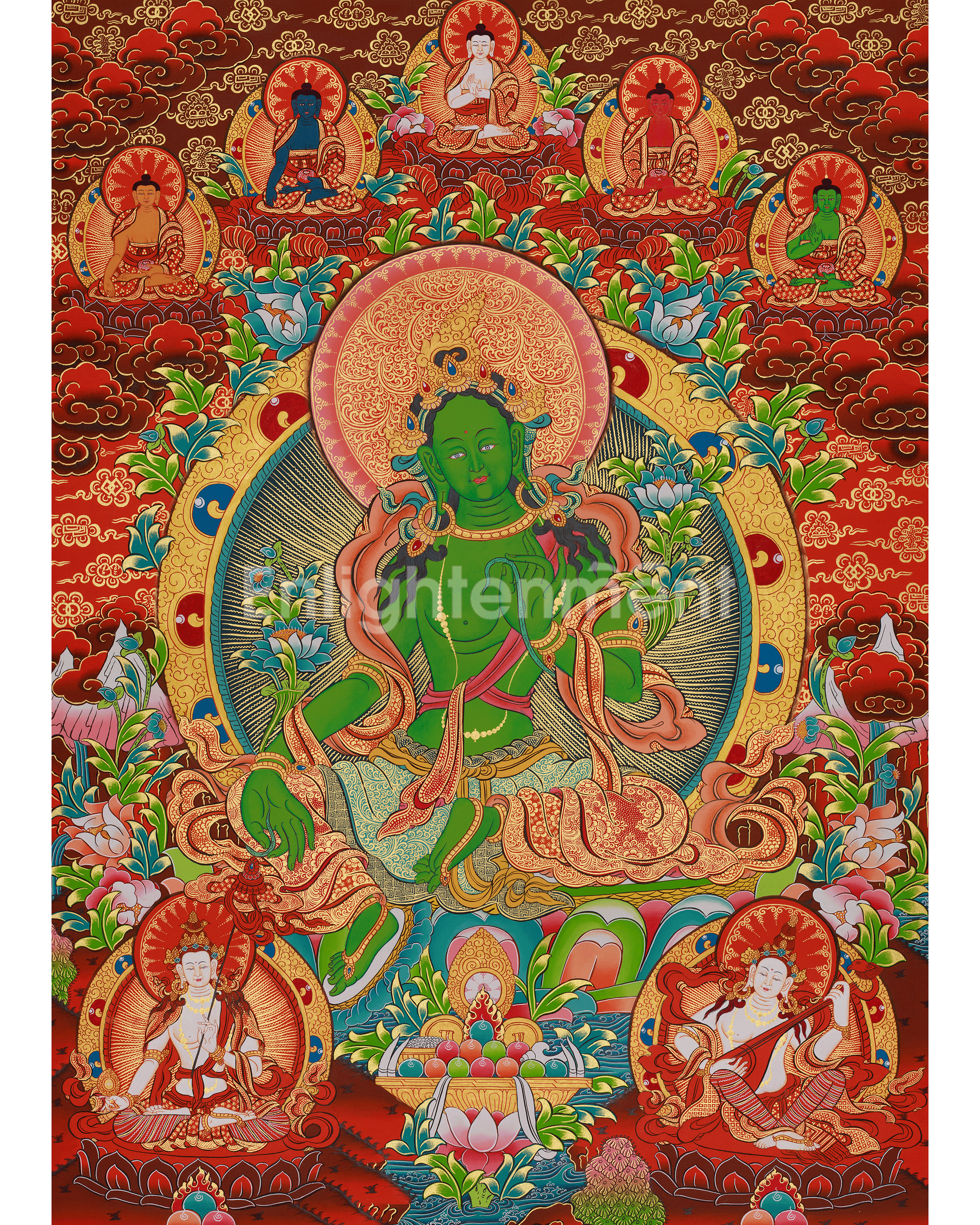 Green Tara Compassion Art 