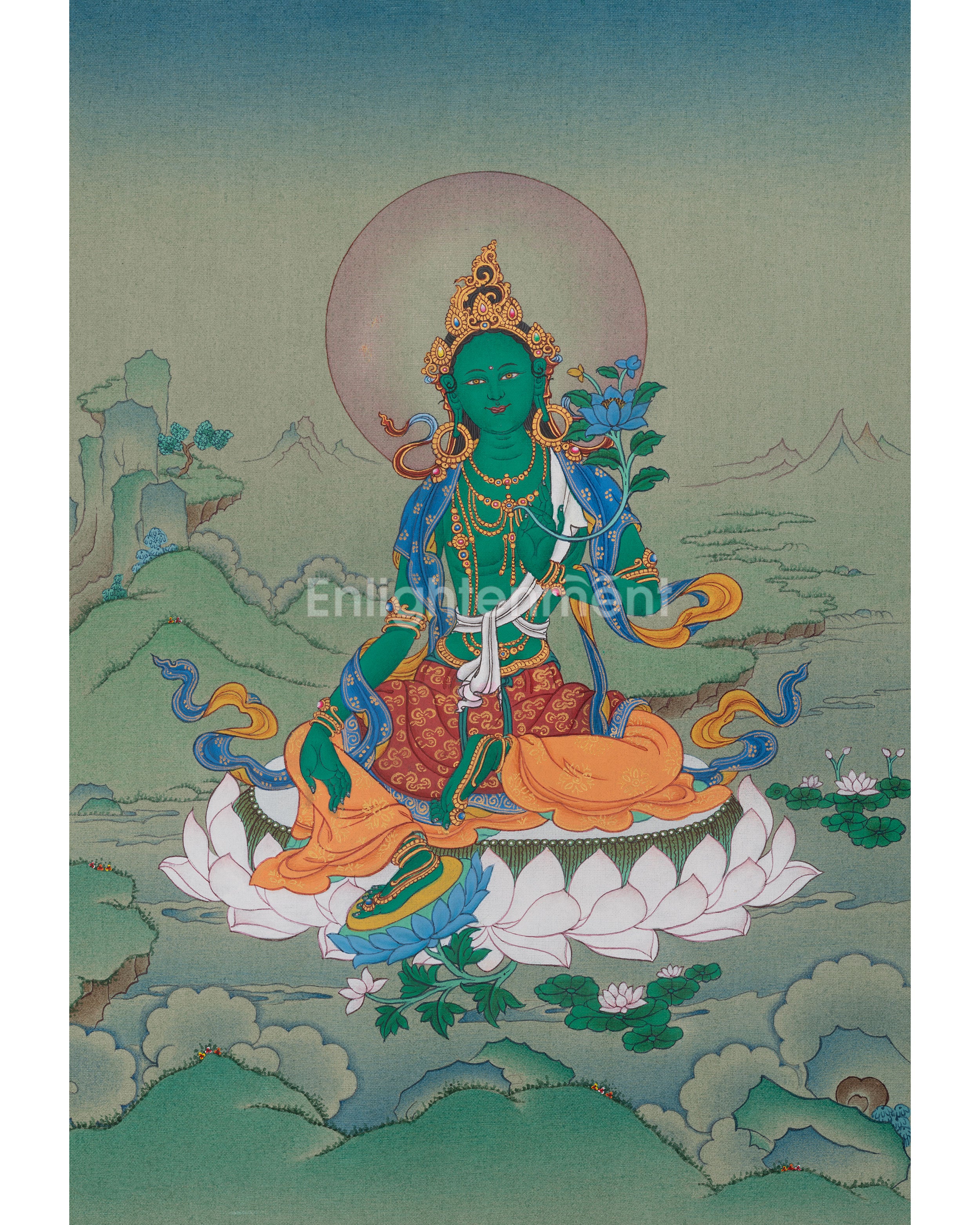 Green Tara Healing Thangka