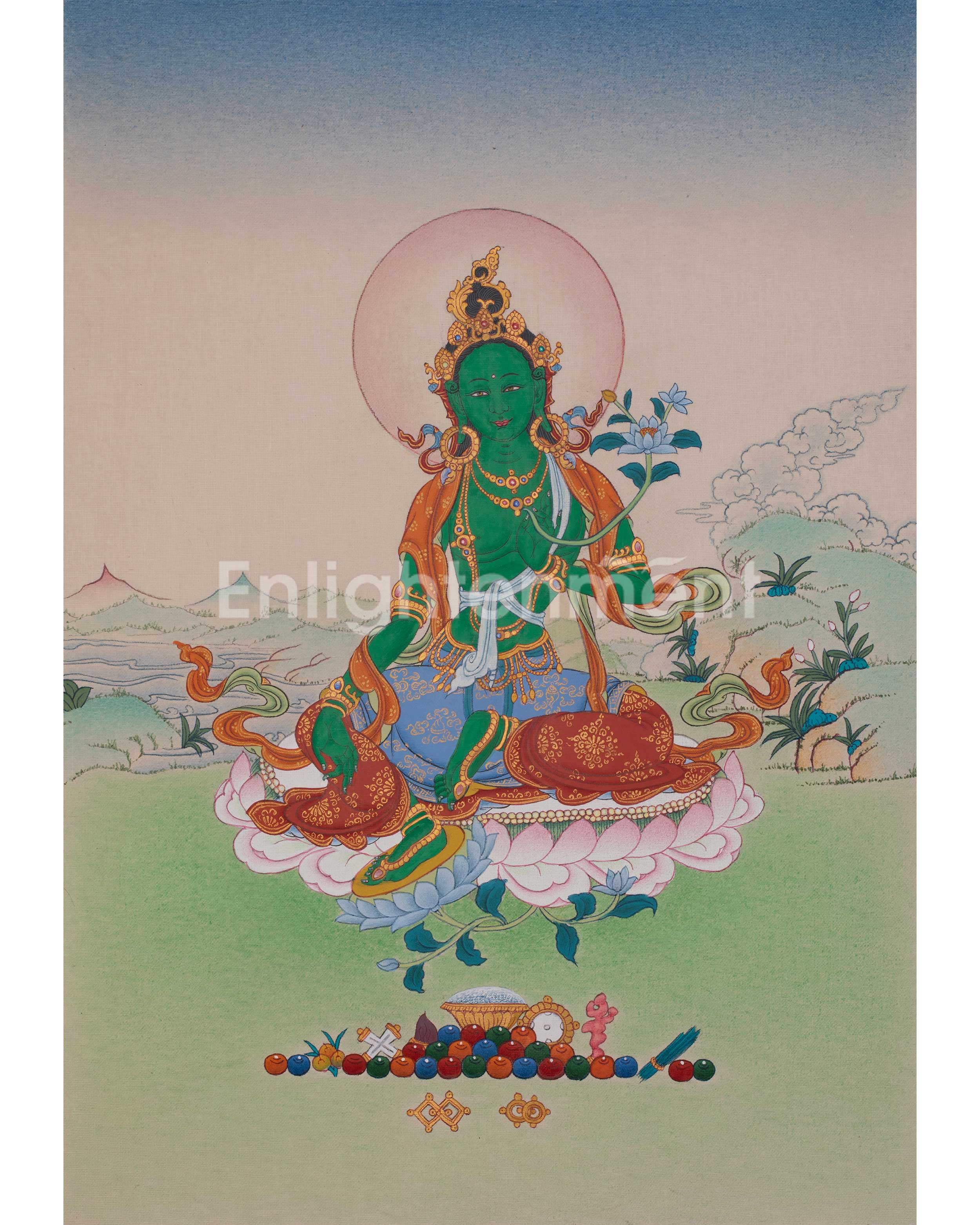 Green Tara Himalayan Art 
