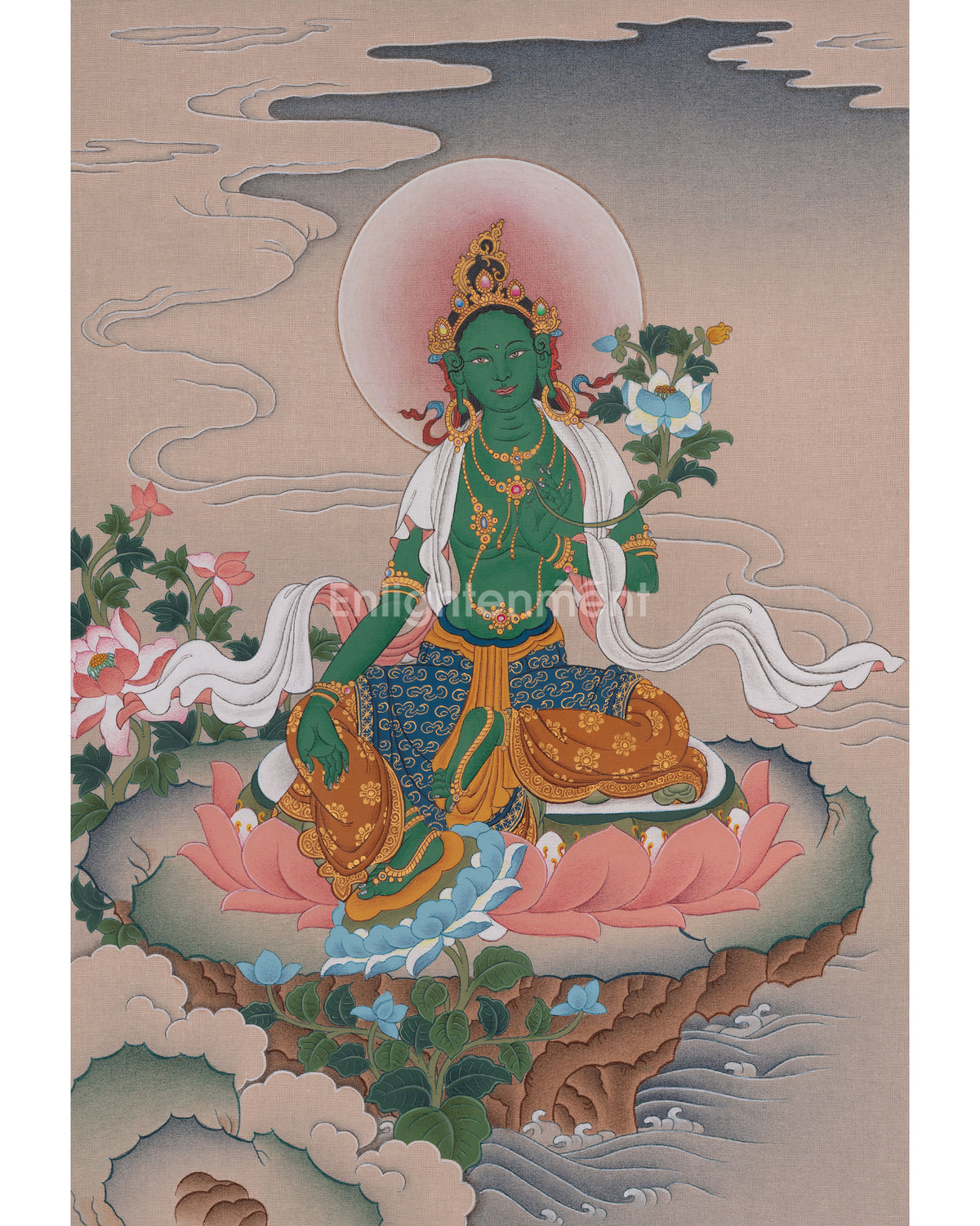 Green Tara Himalayan Thangka Art