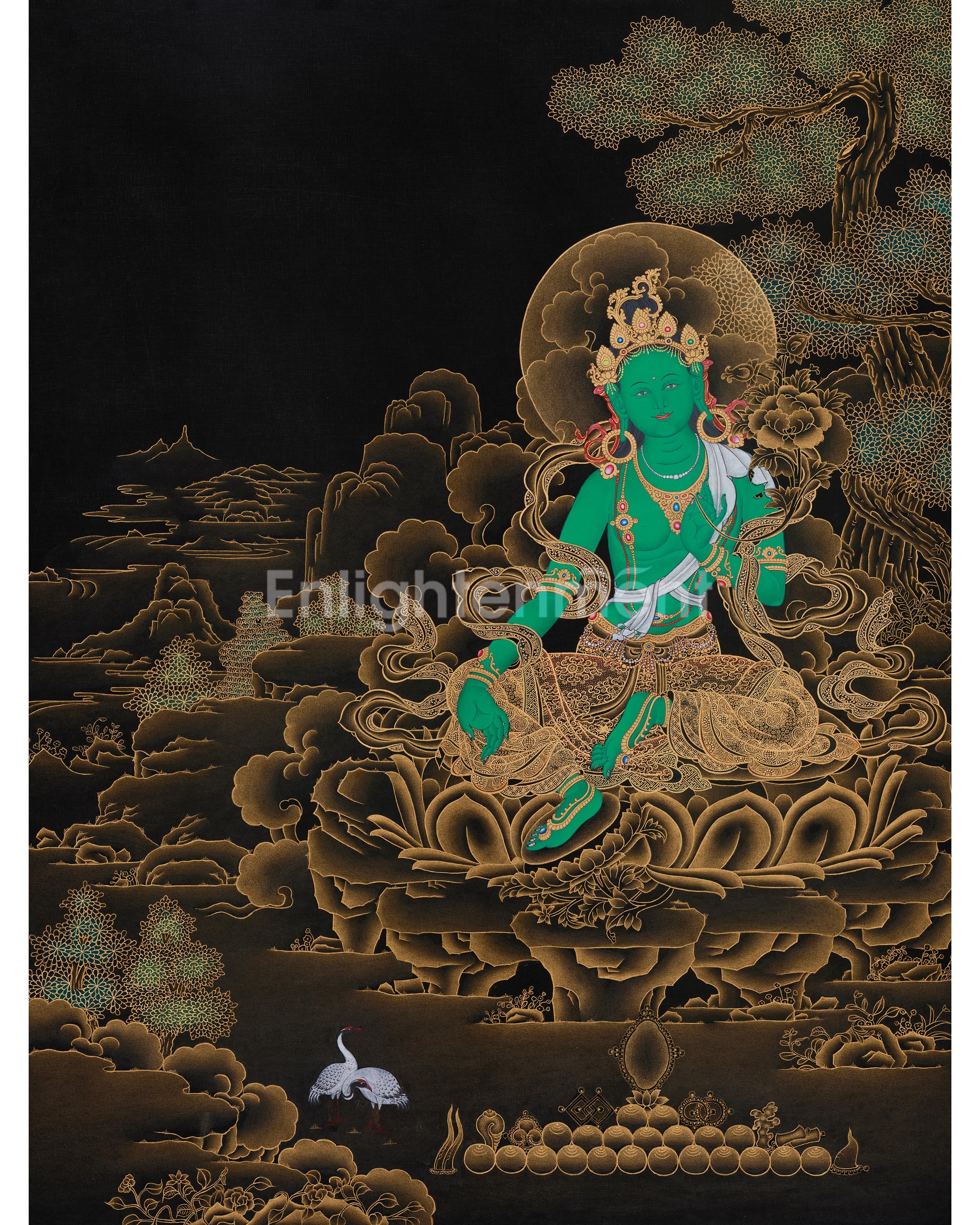 Green Tara Sacred Artwork 
