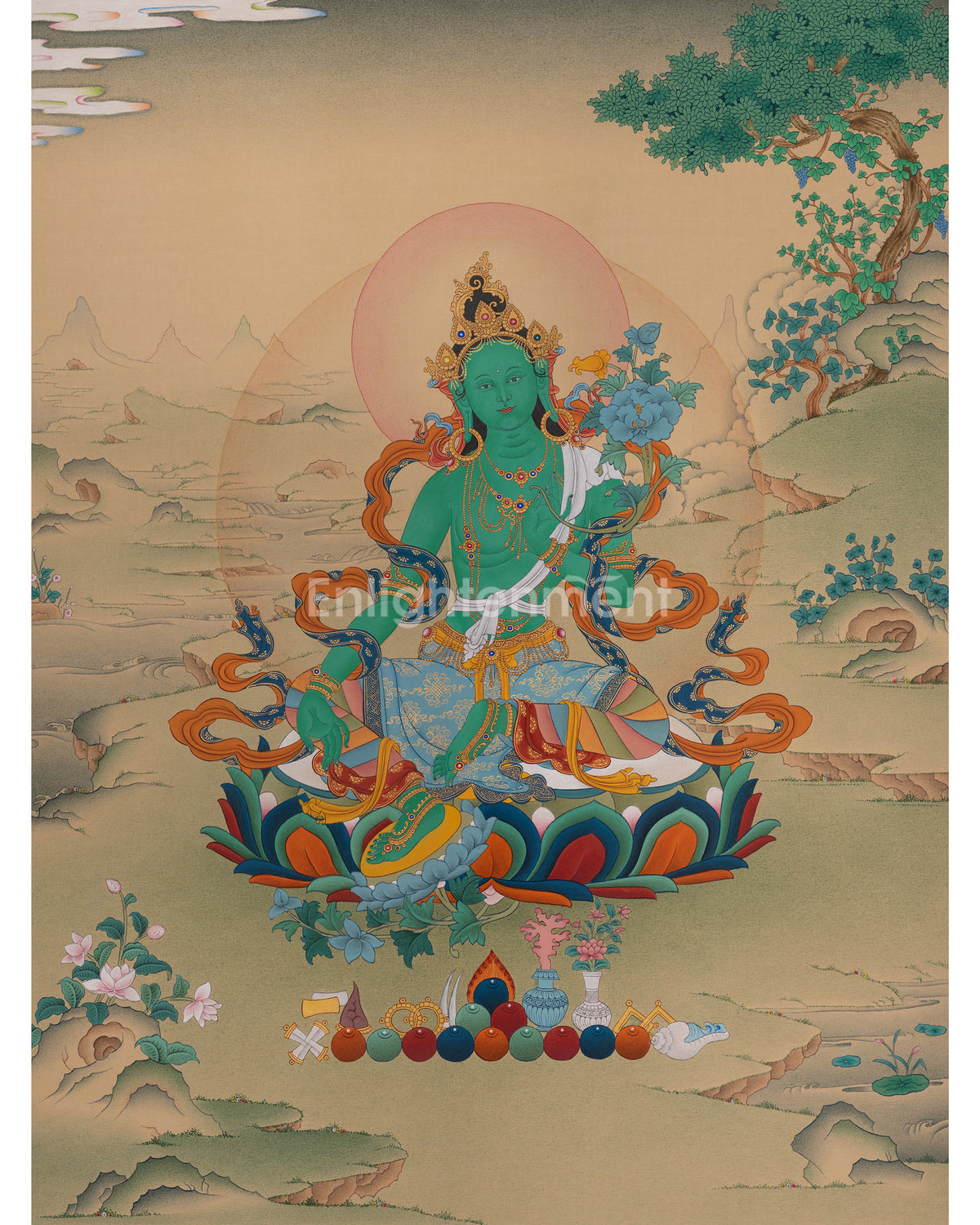 Green Tara Sacred Buddhist Art