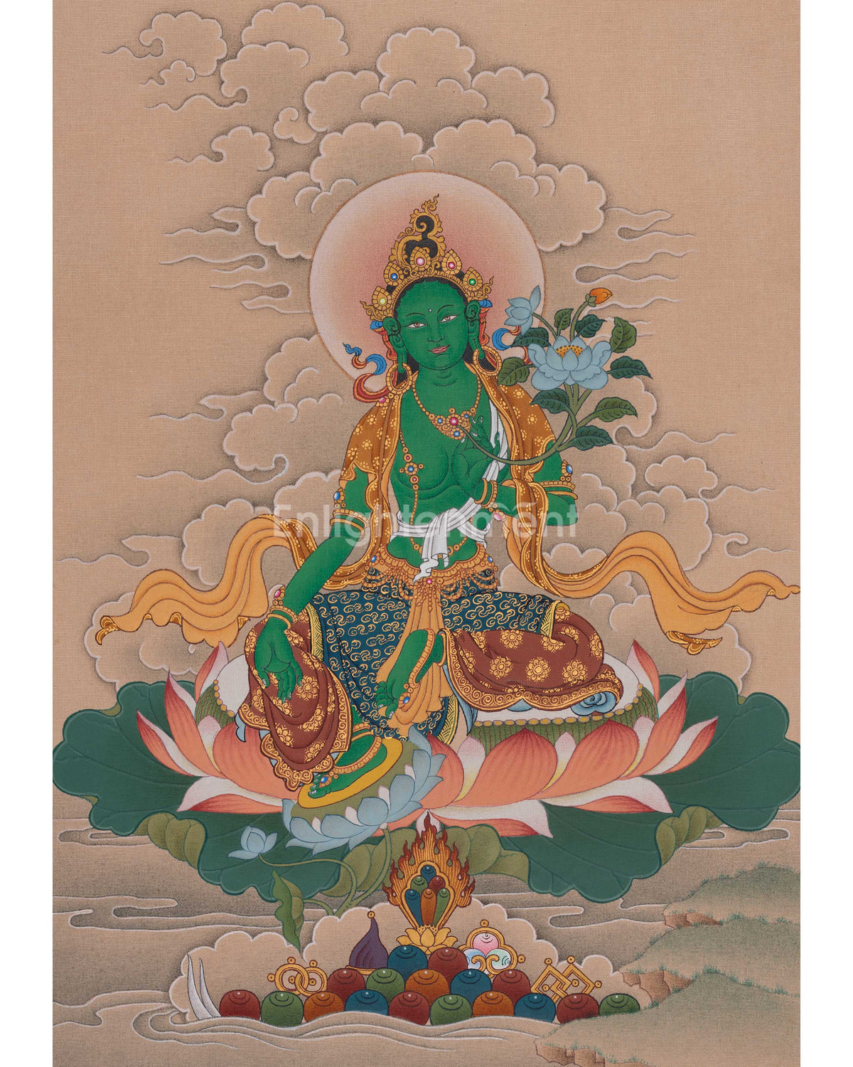 Green Tara Savior of Sentient Beings Thangka