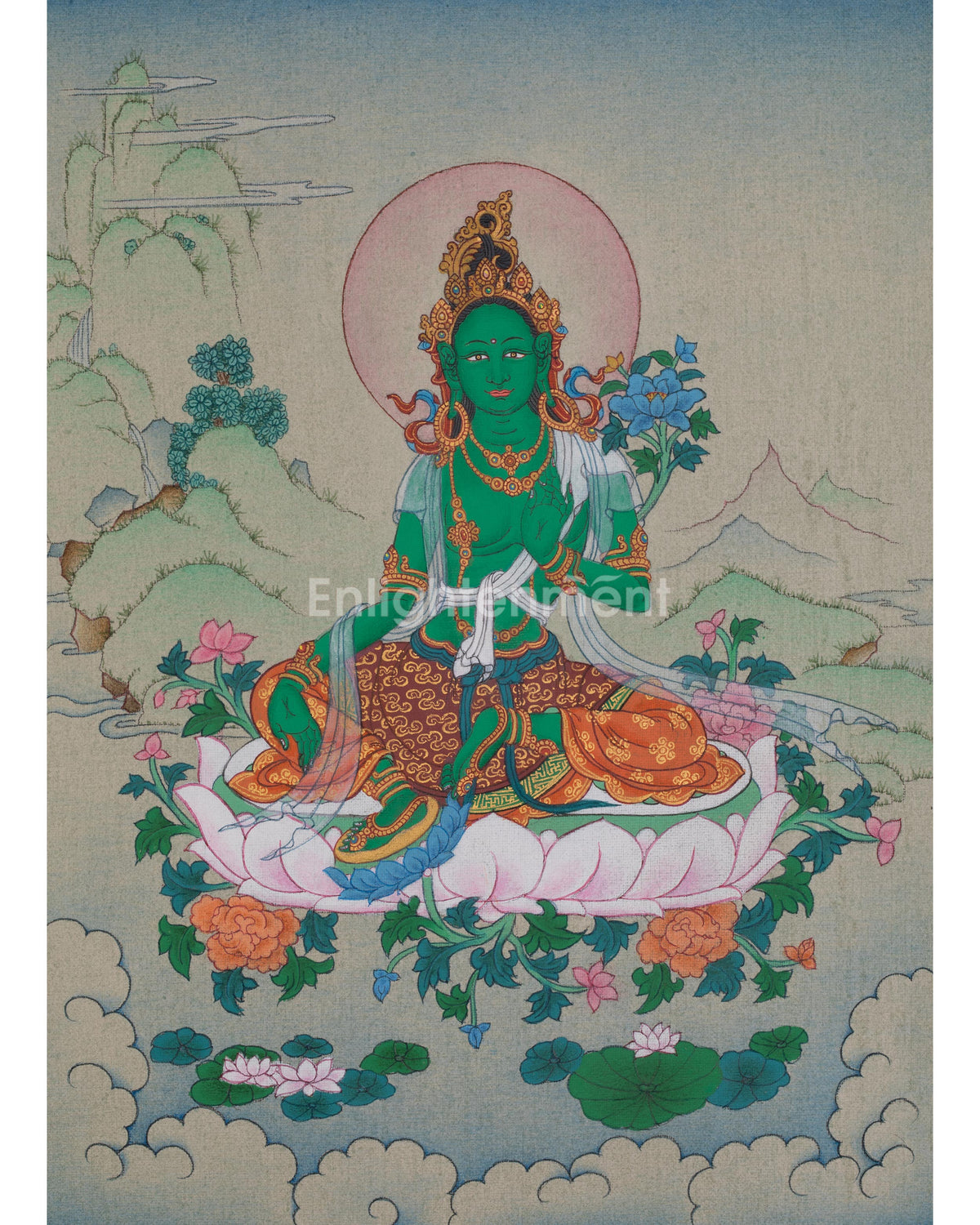 Green Tara Swift Compassion Thangka