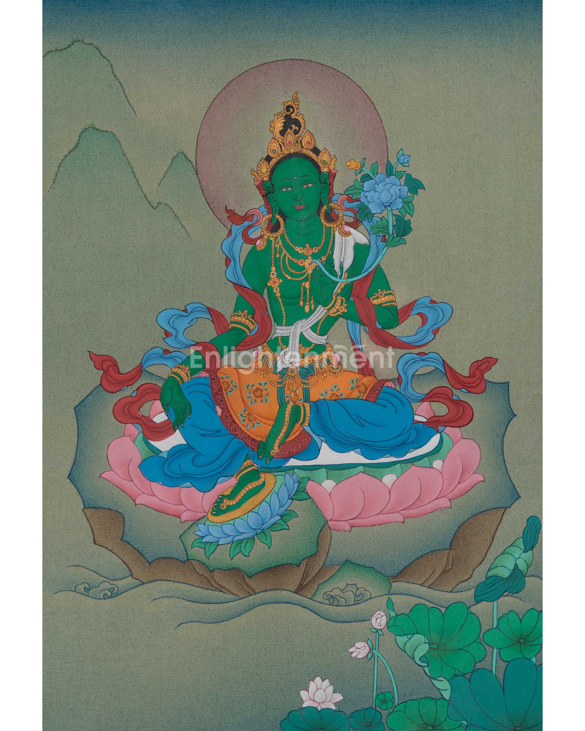 Green Tara Traditional Art