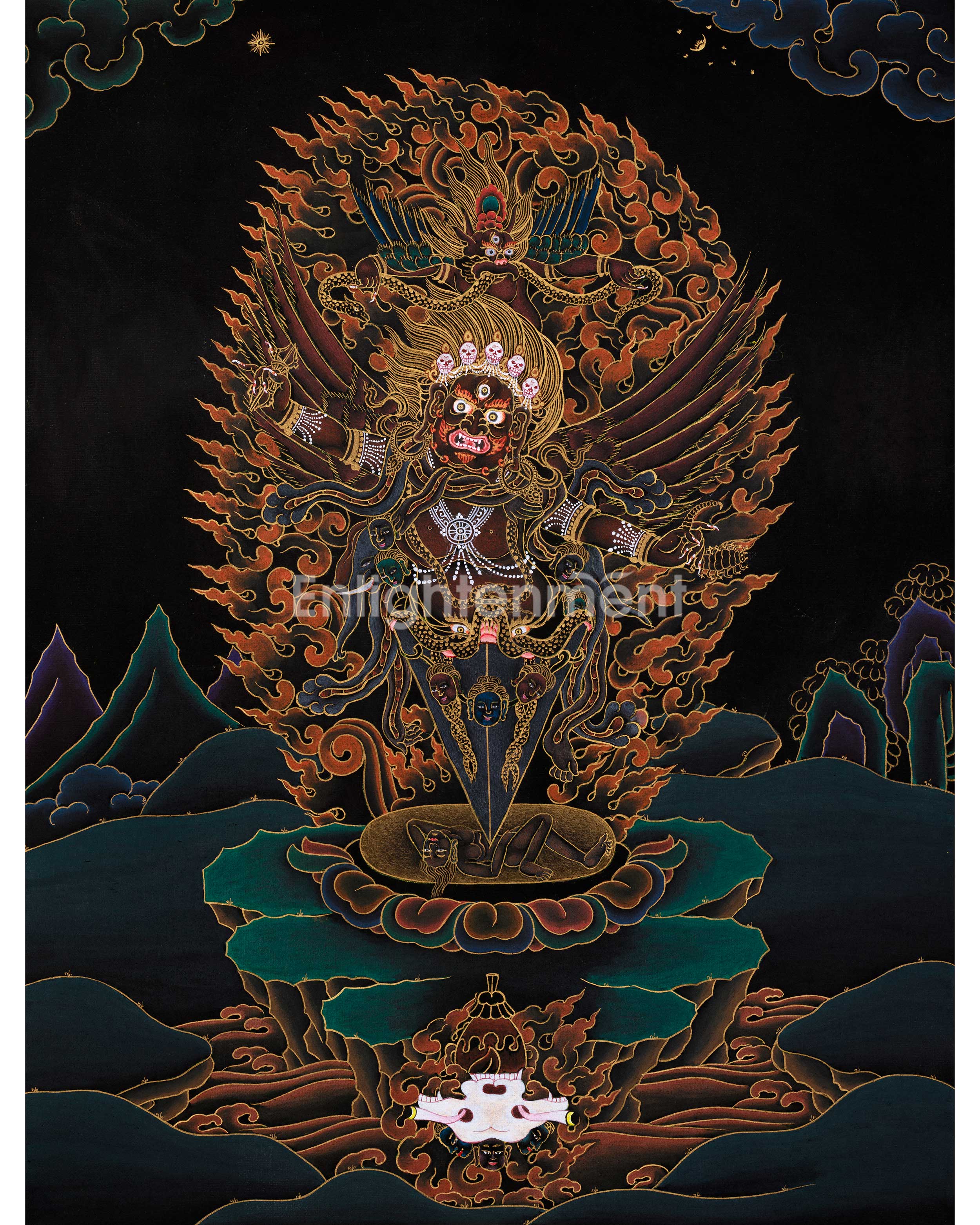 Guru Dragpo, Wrathful Guru Manifestation Thangka