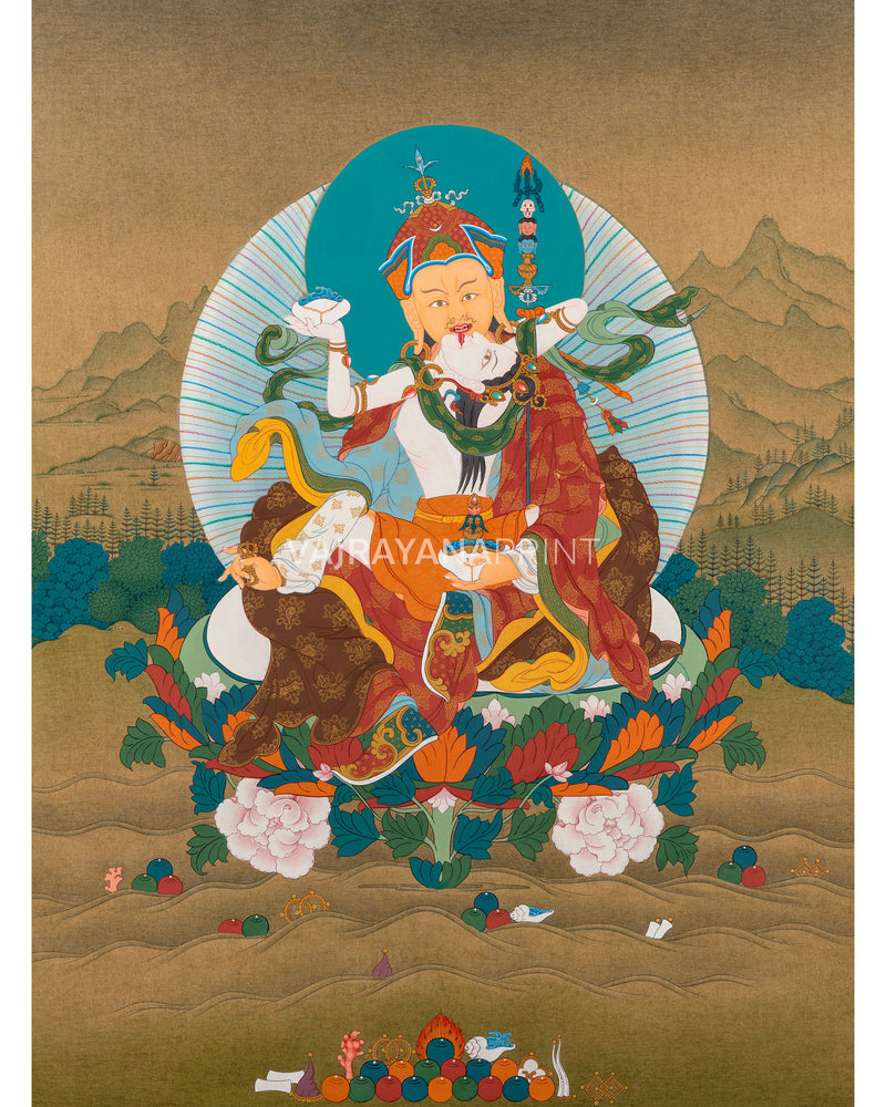 Guru Rinpoche with Consort Giclee Print | High-Quality Padmasambhava Artwork