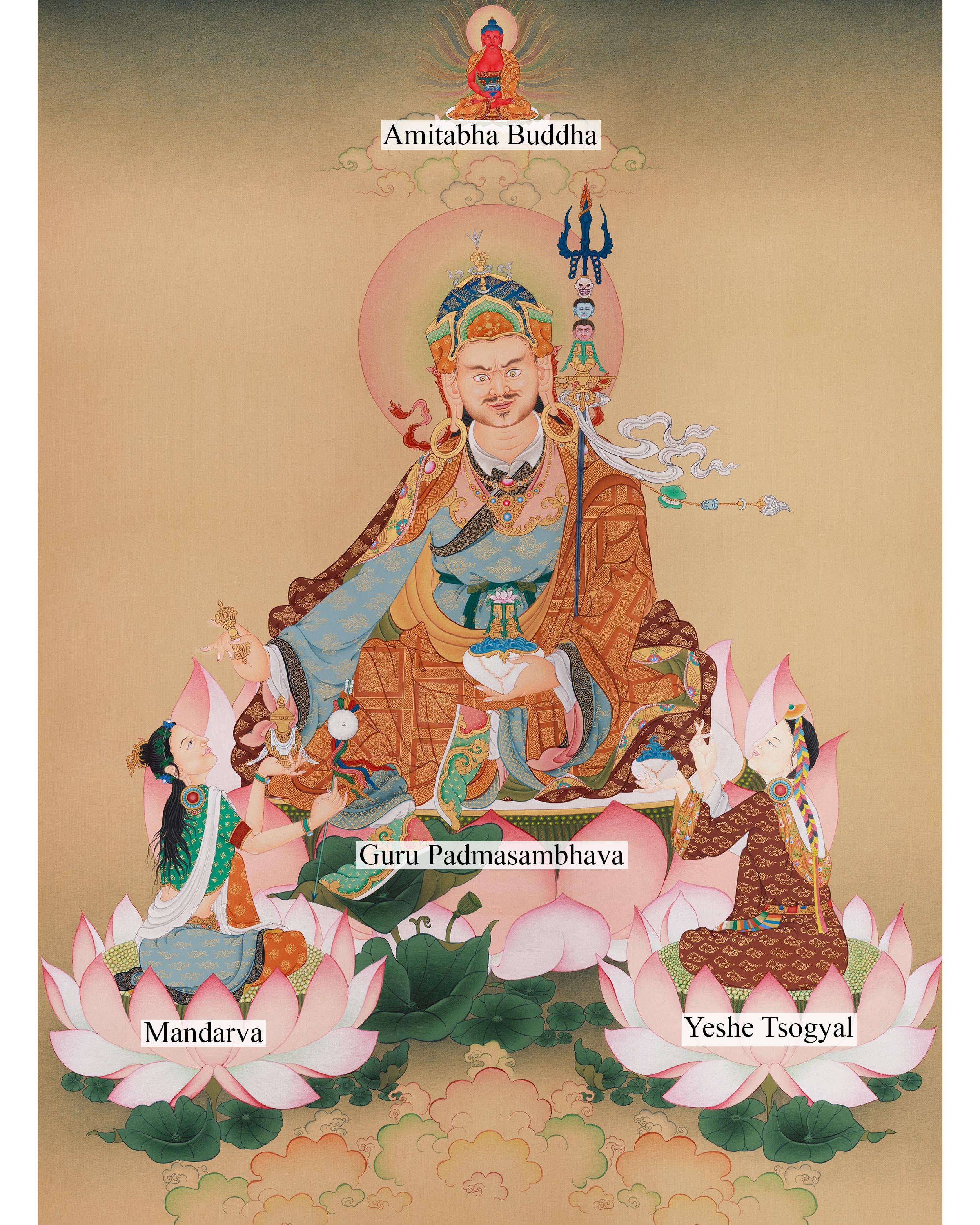 The Divine Union of Guru Rinpoche with Yeshe Tsogyal and Mandarva | Embodying Tantric Wisdom