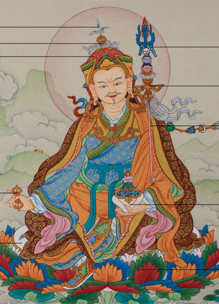 Himalayan Art of Guru Rinpoche | Compact Tibetan Thangka