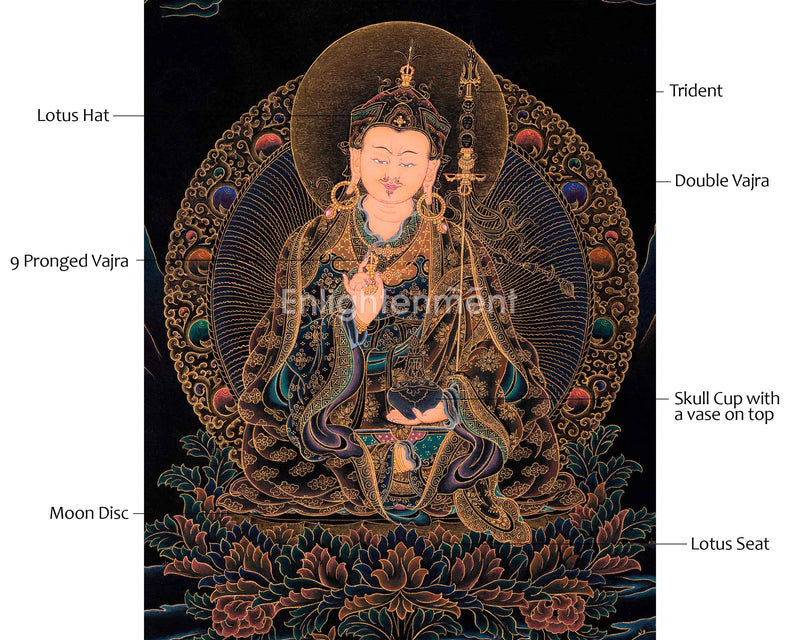 Tibetan Thangka of Padmasambhava | The Lotus Born Master | Traditional Artwork