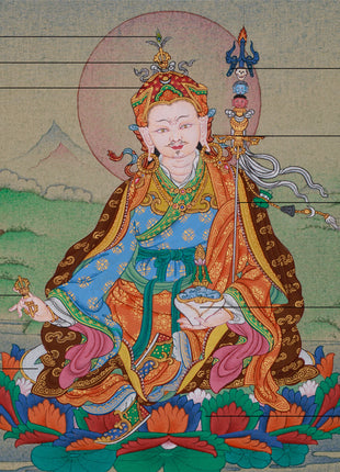 Enlightened Master Guru Rinpoche | Small Tibetan Art of Enlightenment and Protection