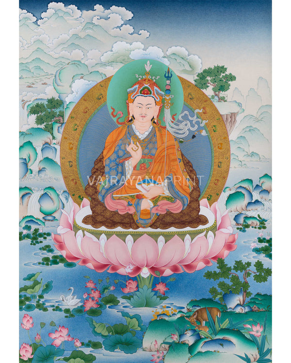 Traditional Padmasambhava Thangka Print