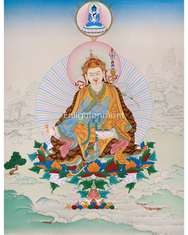 Guru Padmasambhava Thangka | Revered Master of Enlightenment | Samantabhadra