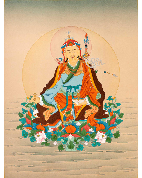 Guru Rinpoche Art | Finely Hand Painted Tibetan Thangka