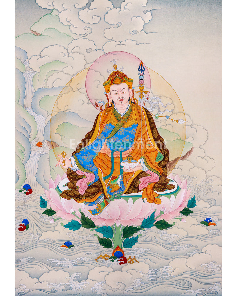 Traditional Tibetan Thangka of Padmasambhava | The Lotus Born Master