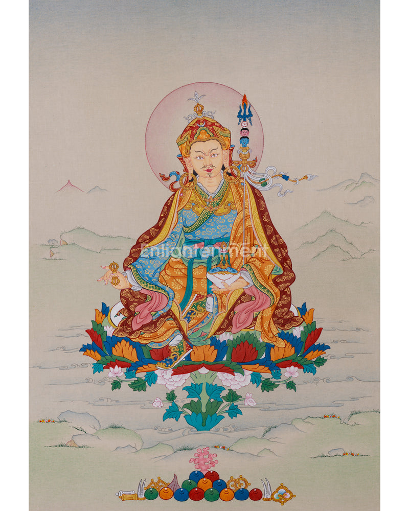 Wrathful Deity, Padmasambhava Thangka - The Second Buddha