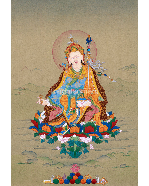 The Lotus-Born Master | Guru Padmasambhava Thangka | Tibetan Artwork