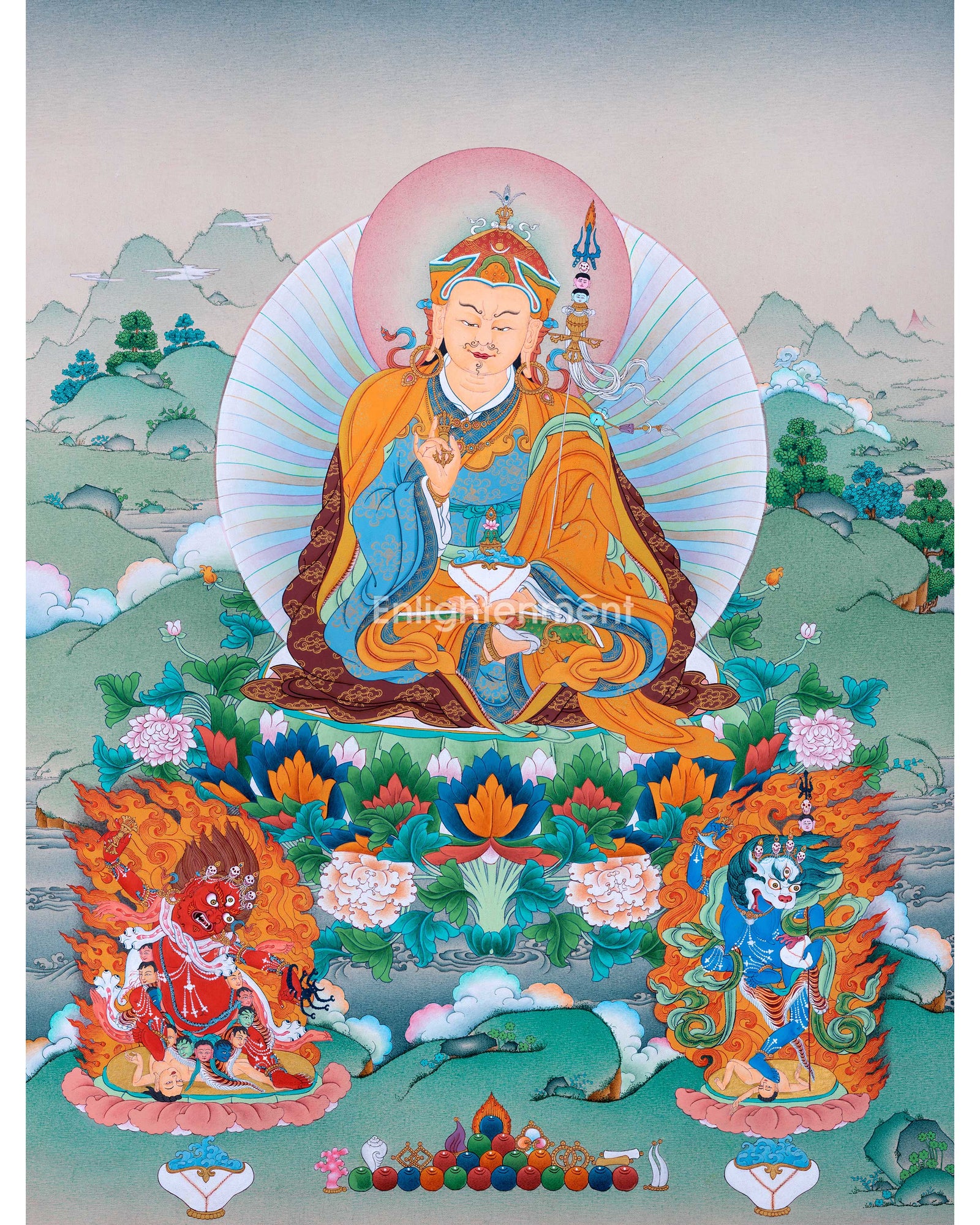 Traditional Tibetan Buddhist Art For Padmasambhava Day Celebration | G