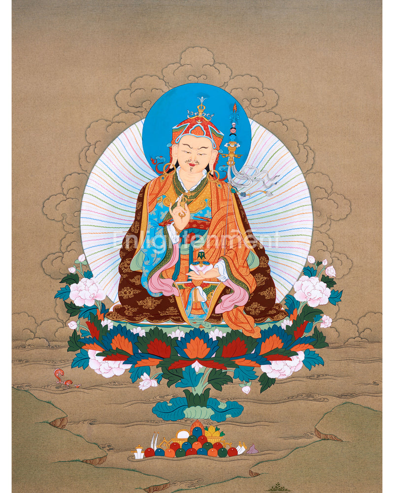 Guru Rinpoche Karma Gadri Thangka