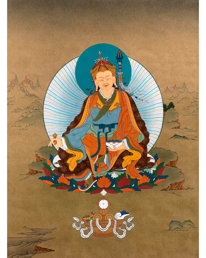 Guru Padmasambhava Painting | Guru Rinpoche | Hand-Painted Thangka