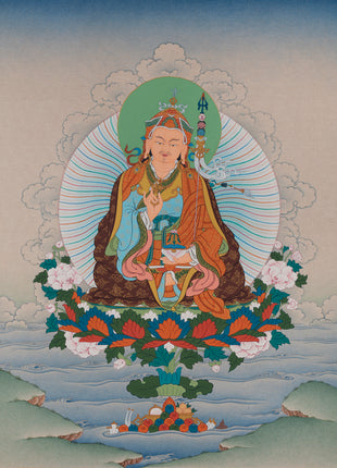 Guru Rinpoche | Padmasambhava Thangka Painting | Tibetan Buddhist Art