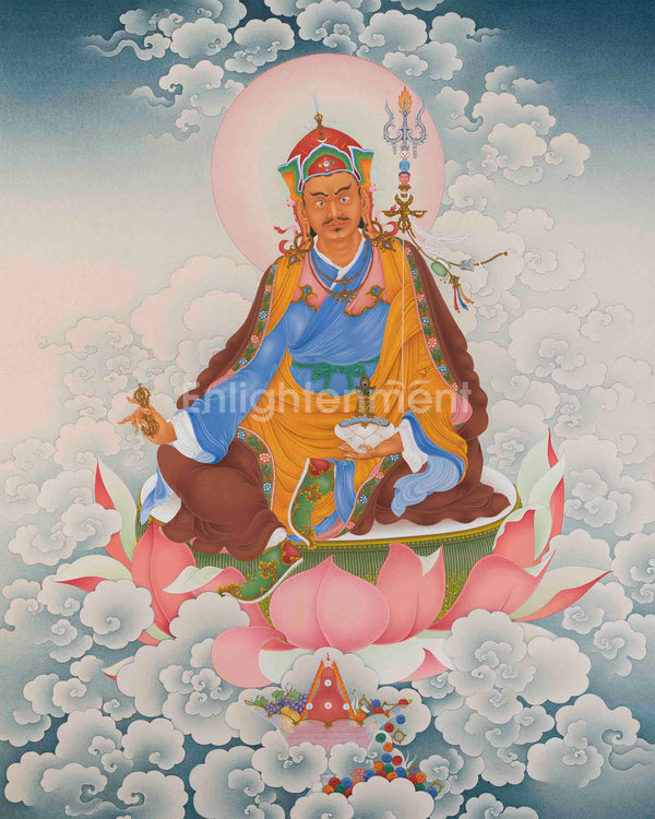 Tibetan Guru Rinpoche Thangka | Traditionally Hand-painted Painting