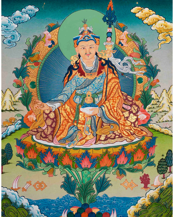 Traditional Hand-Painted Guru Rinpoche