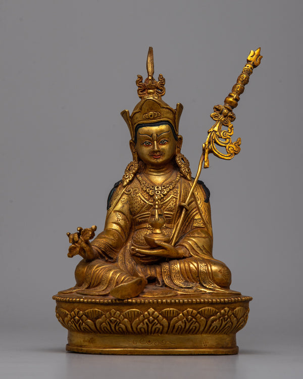 Statue of Guru Rinpoche | Handmade Figurine for Meditation Space