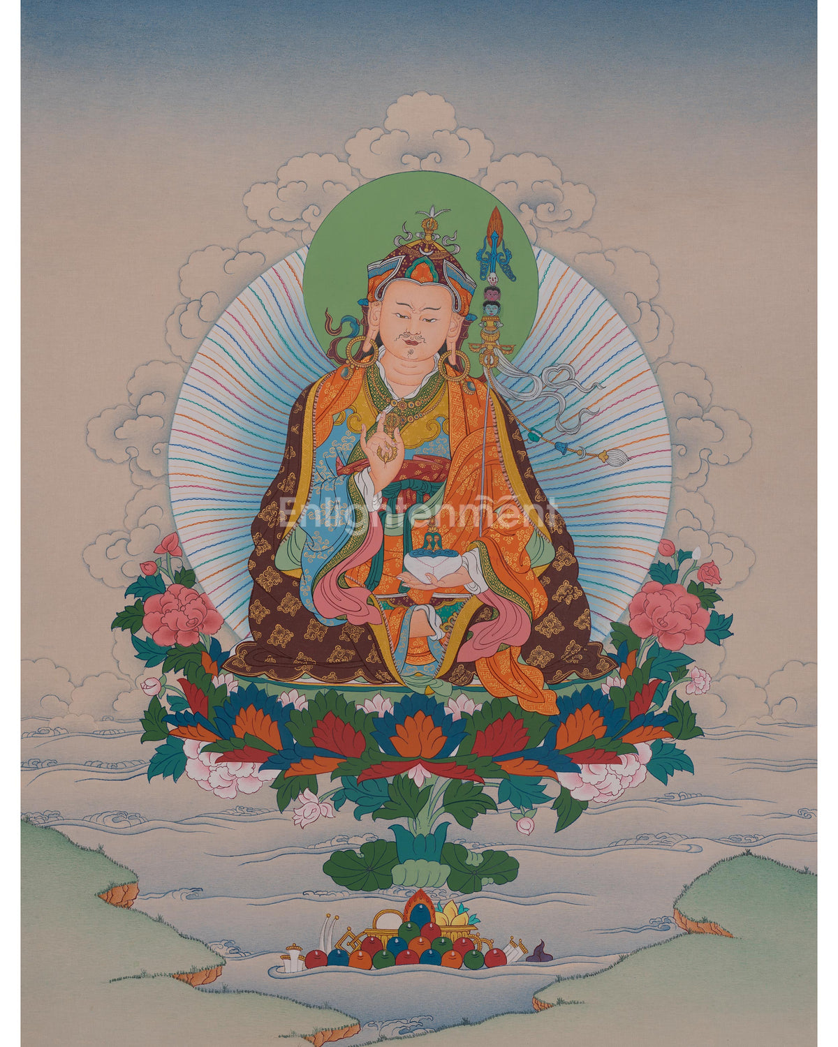 Guru Rinpoche Himalayan Thangka